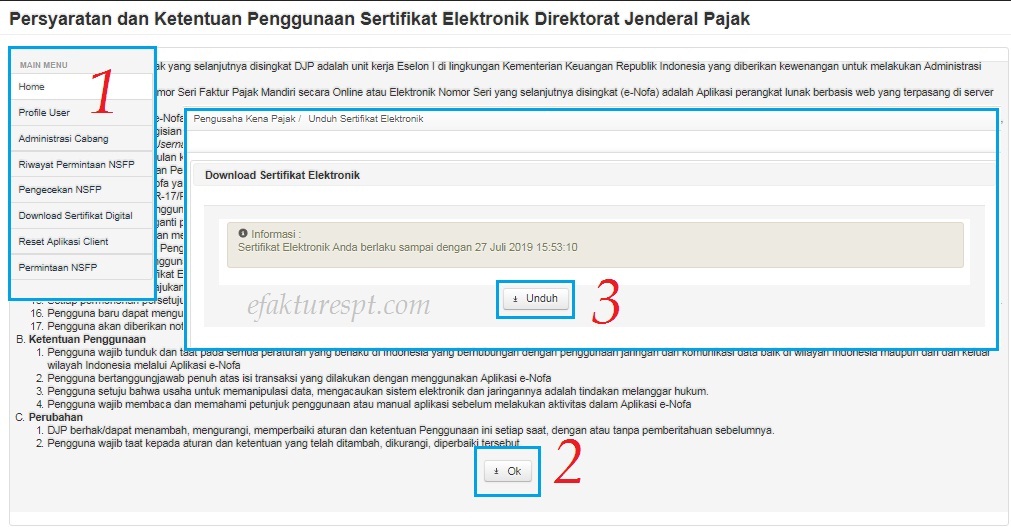 Tidak Dapat Download Sertifikat Elektronik E Faktur Di Enofa