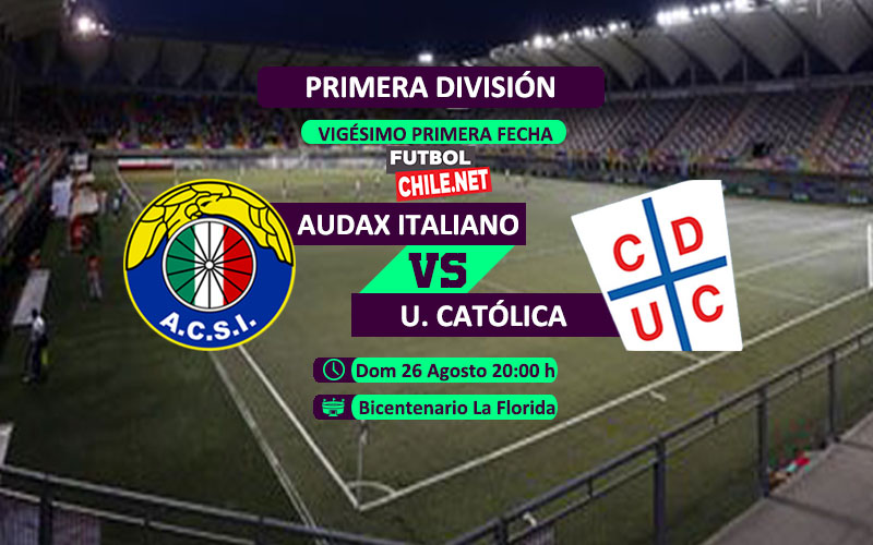 Mira Audax Italiano vs Universidad Católica en vivo y online por la Primera División Chile Mira Audax Italiano vs Universidad Católica en vivo y online por la Primera División Chile