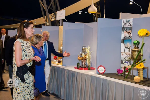 Princess Caroline of Hanover and Prince Albert II of Monaco attended the International "Concours de Bouquets" (Bouquet Competition)