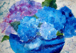 flower bliss acrylic painting hydrangea nelson carol fine carolnelsonfineart batik acrylics canvas technique