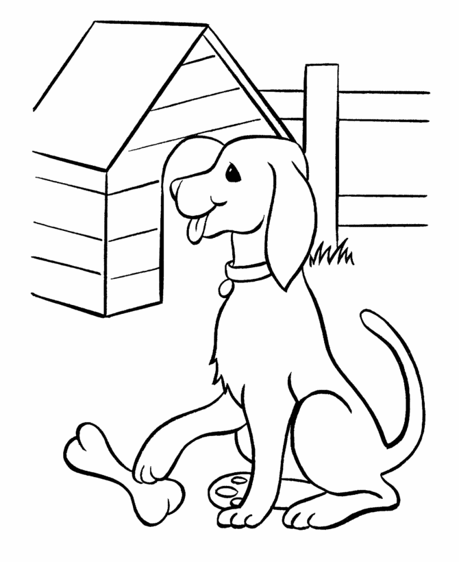 Download Coloring Pages: Dogs Coloring Pages Free and Printable