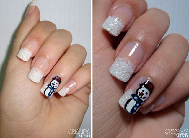 Snowman Nails