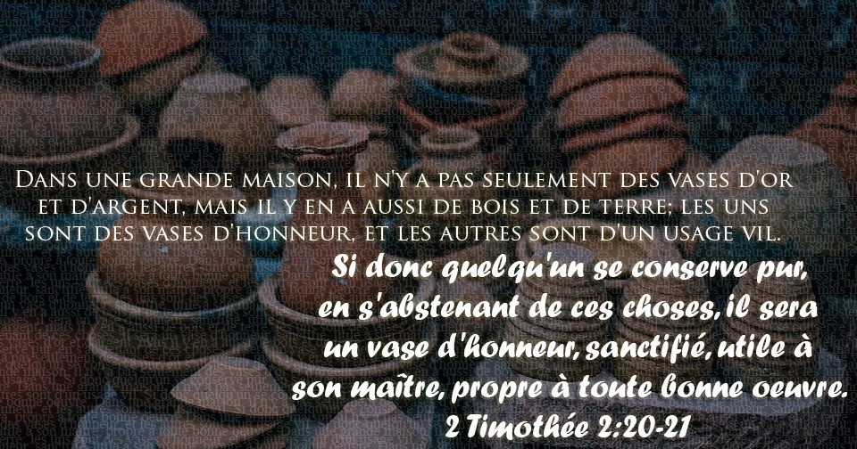 Versets bibliques en image Vase d'honneur
