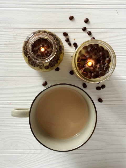 DIY coffee scented candles