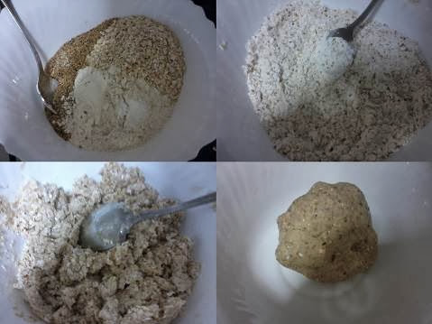 ingredientes da massa já misturado colocado a água e amassado massa já aberta e enrolada