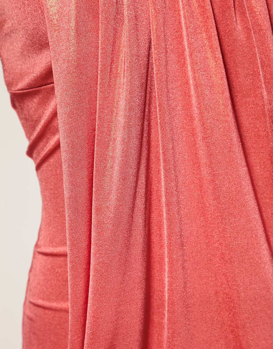 Lush Doodles ASOS Strapless Dress with Glitter Drape