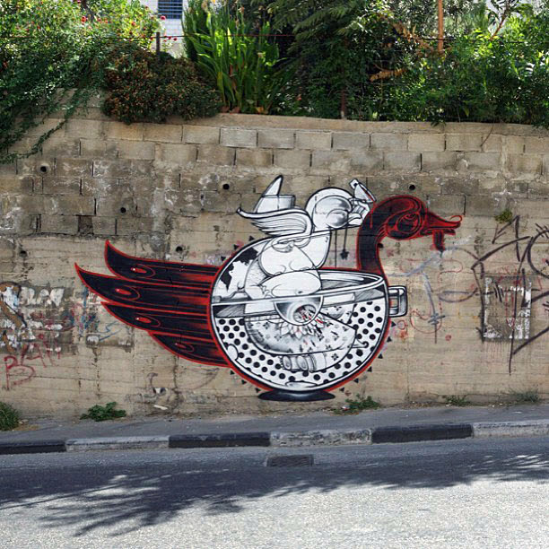 Street Art Duo How Nosm In Palestine Where They Painted Several New Pieces. 7