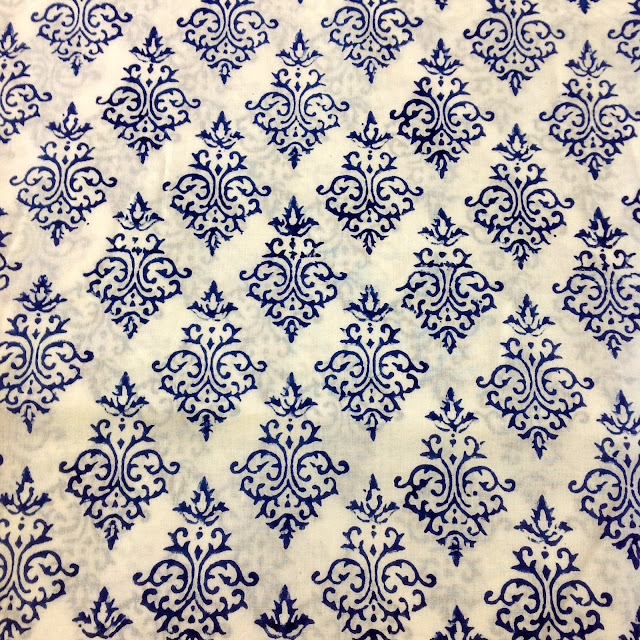 DesiCrafts Indian block print fabric Organic cotton fabric by DesiCrafts
