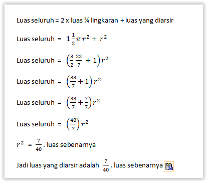 Menyelesaikan Soal Irisan Bulat Dalam 10 Detik Semua Ada