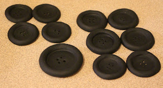 Baked polymer clay buttons, pre-painting!