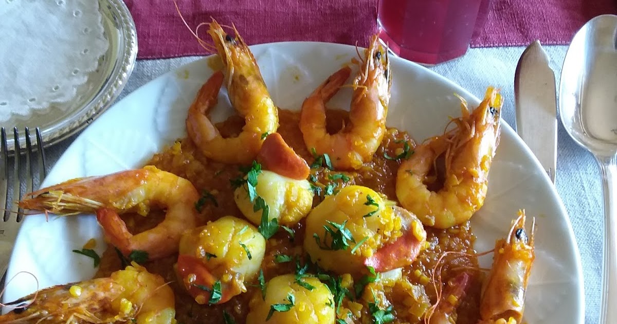 Recetas María Valverde: Arroz con vieiras y langostinos