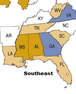 Birth Rates in the Southeastern U.S.