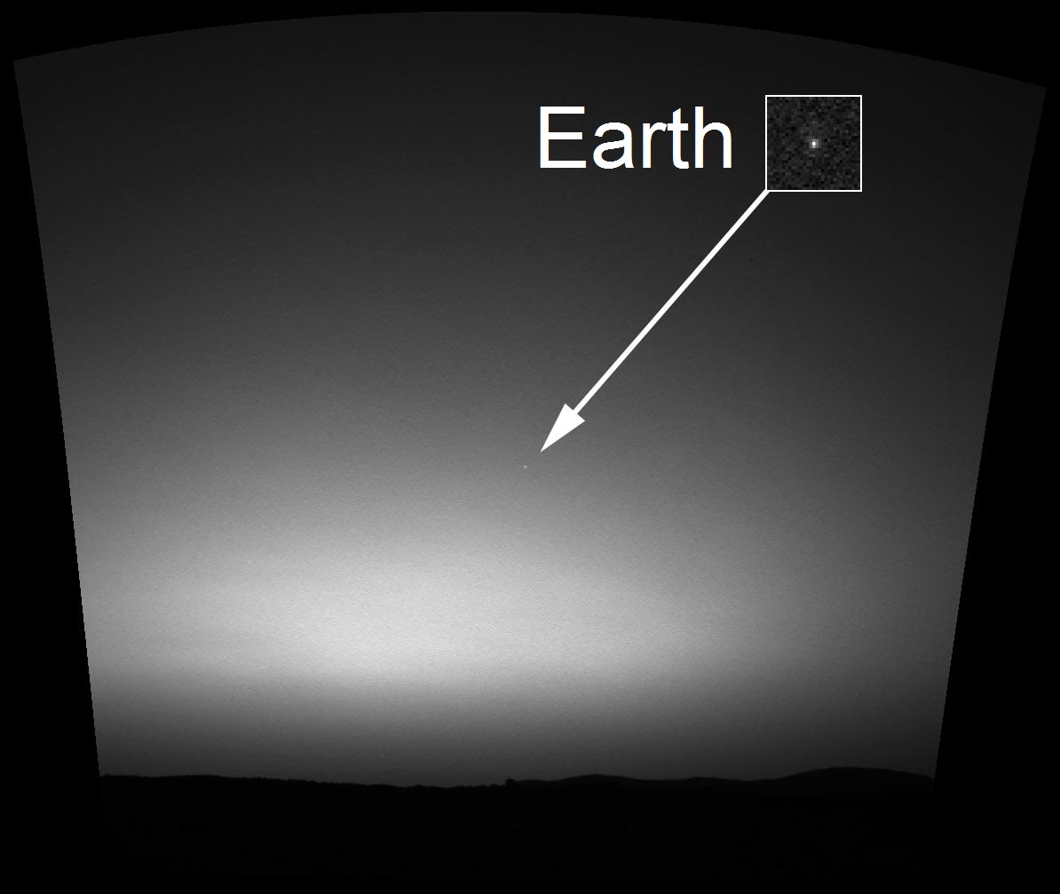 Earth seen from Mars by Mars Exploration Rover Spirit Earth Blog