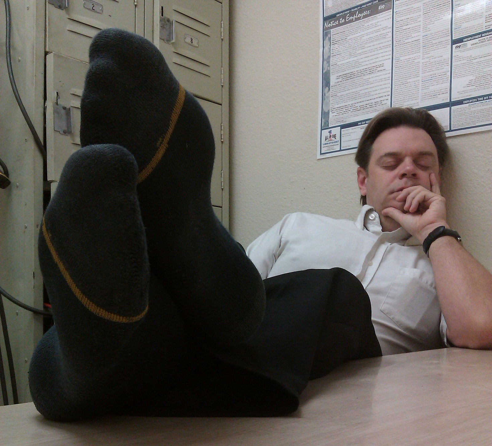 Shoeless Men Men in Socks December 2, 2012