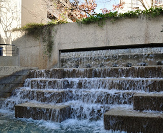 Riverwalk waterfall manmade waterfall