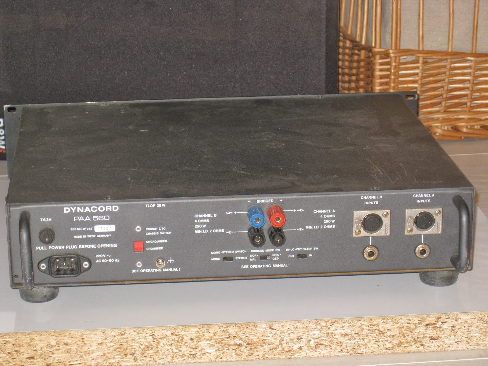 Infrequent Sound [sex Tex] Technology Dynacord Paa 560 Power Amplifier