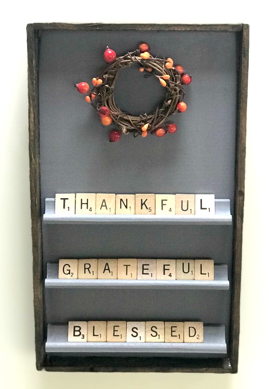 Scrabble Letter Thanksgiving Hymn Sign