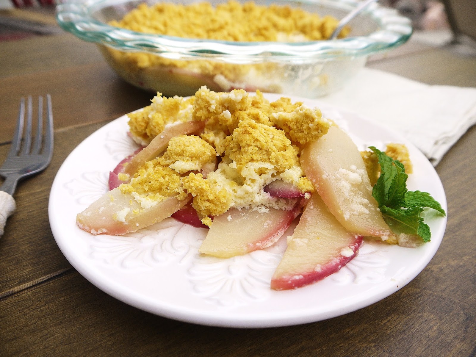 Eighty Twenty 20 Peaches & Cream Cornbread Cobbler