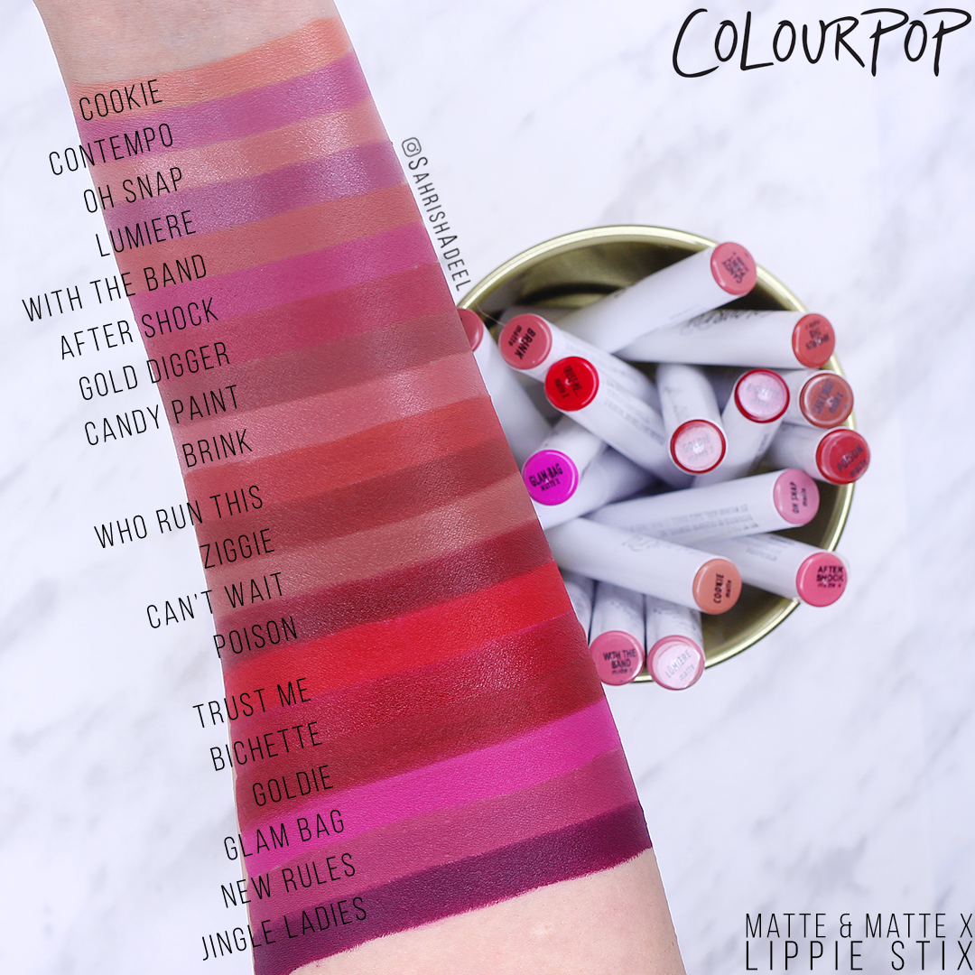 ColourPop Lippie Stix Reviews, Lip Swatches and Arm Swatches + Discount Code Sahrish