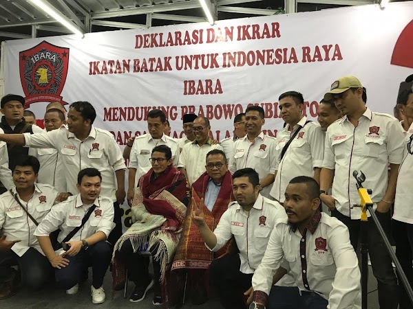 Disaksikan Sandi, Ikatan Batak Indonesia Raya Deklarasi Dukung Prabowo-Sandi