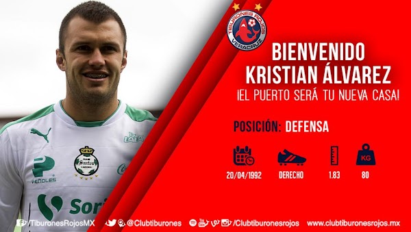 Oficial: Veracruz anuncia el fichaje de Kristian Álvarez