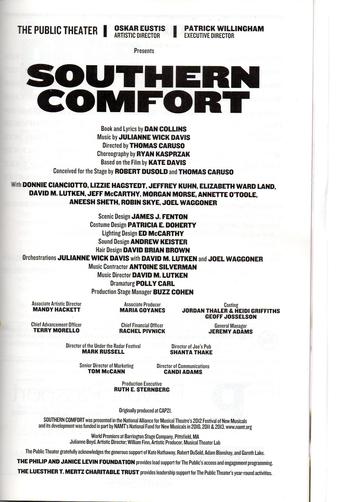 Theatre S Leiter Side 171 Review Southern Comfort Seen March