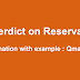 Clarification of Supreme Court Verdict Regarding Reservation (with example)