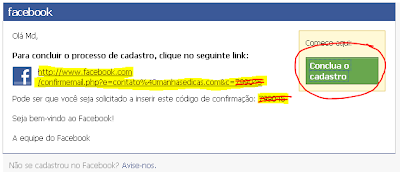 Confirmar email Facebook