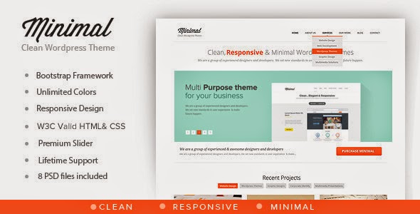 ThemeForest - Minimal v.1.0 – Multipurpose Minimal WordPress Theme