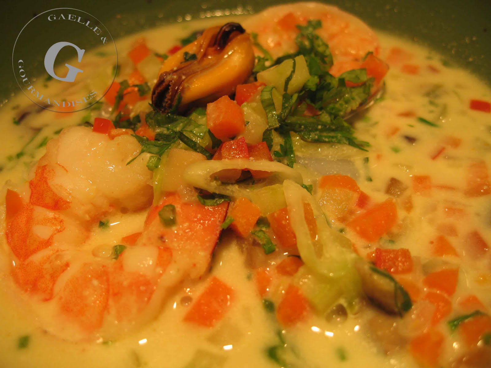 ..Gaëlle & Gourmandises.. Soupe Thai aux Fruits de Mer