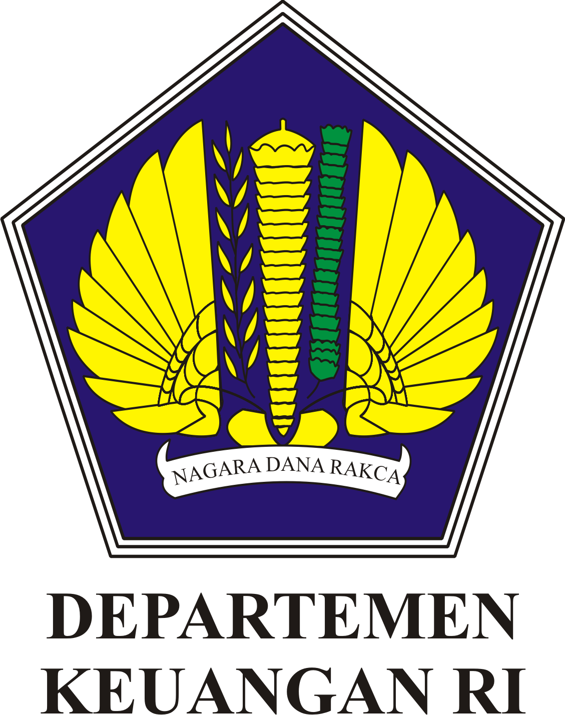 Logo Departemen Luar  Negeri  dan Departemen Keuangan RI 