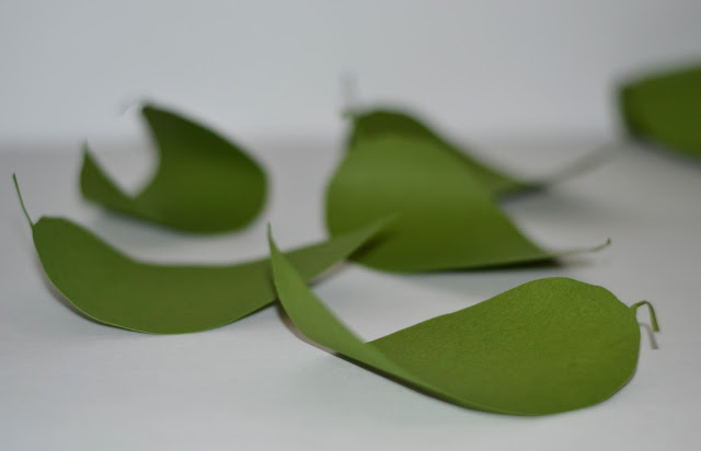 magnolia leaves cut out of paper