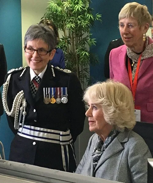 Duchess Camilla of Cornwall visited the Metropolitan Police Service Base to learn about TecSOS
