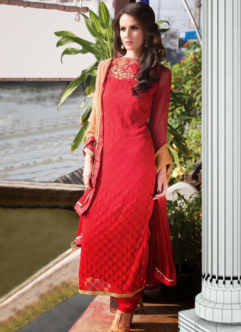 Long Pakistani Churidar Suits 2014 - Latest Fashion Today