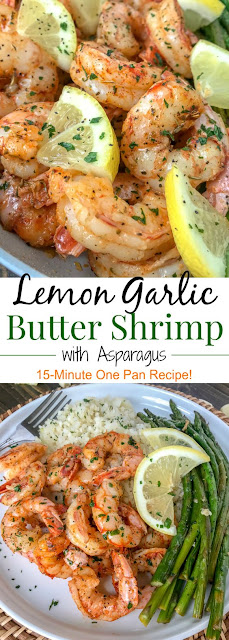 Lemon Garlic Butter Shrimp with Asparagus