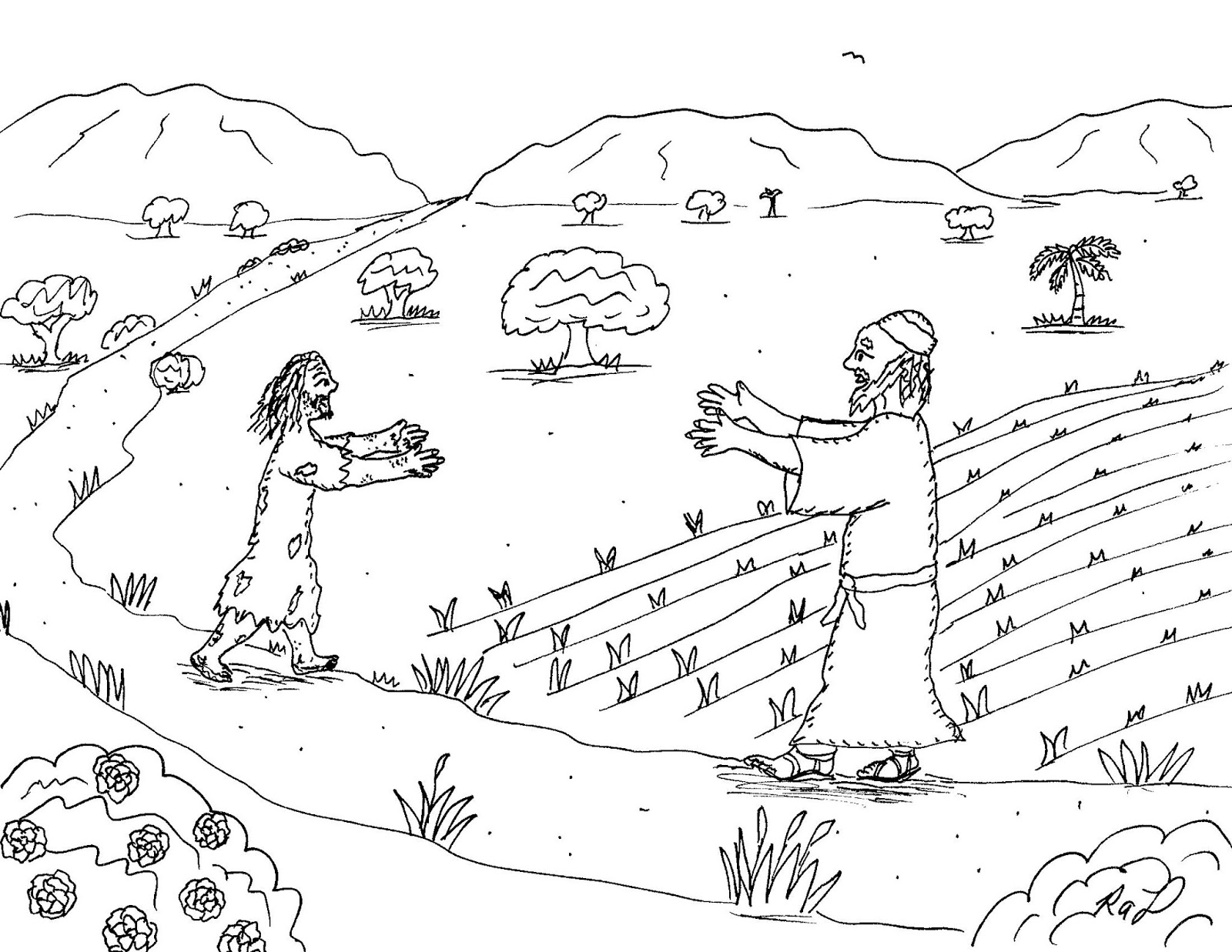 Robin's Great Coloring Pages: Prodigal Son