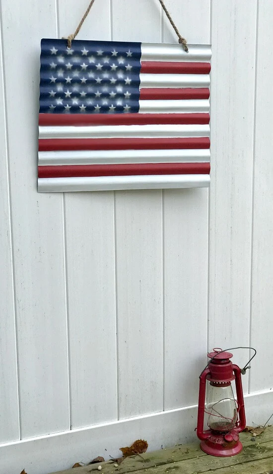 Corrugated American Flag