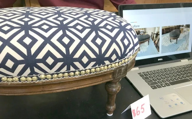 High School Student's Repurposed Projects foot stool