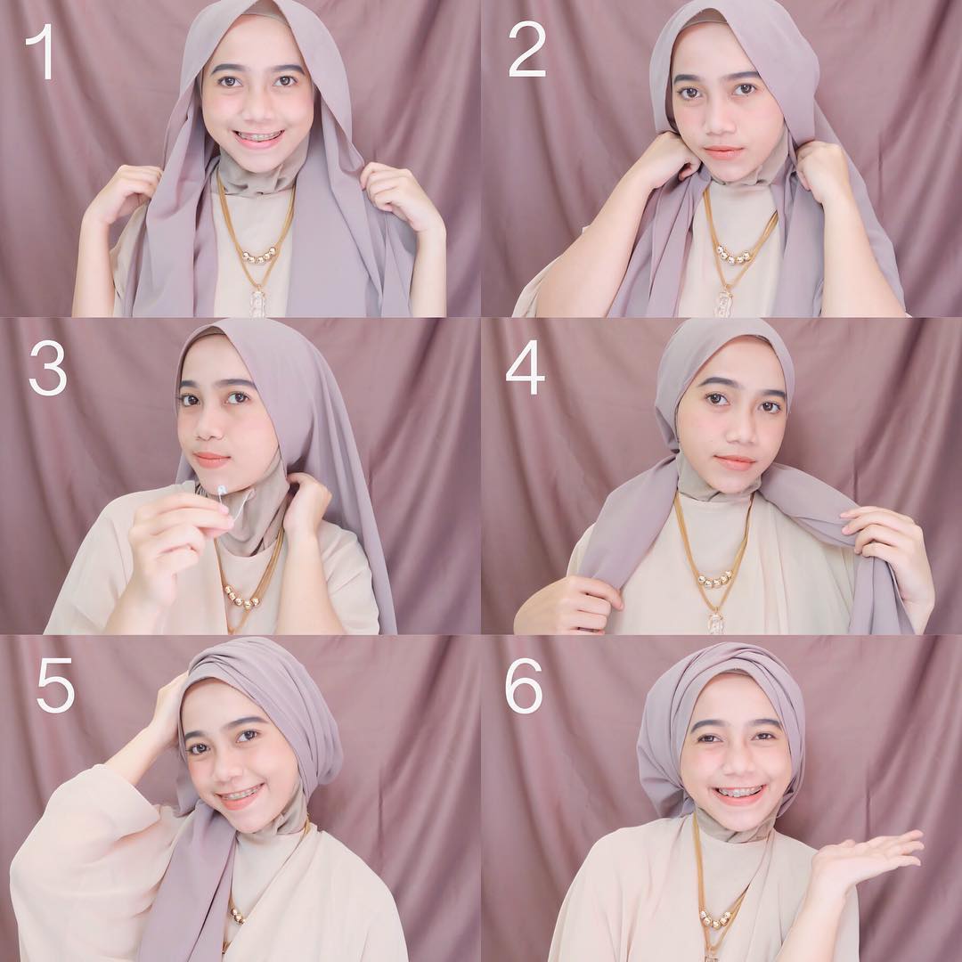 Inilah Kreasi Tutorial Hijab  Simple yang Paling Populer