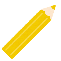 色鉛筆のマーク（黄色）