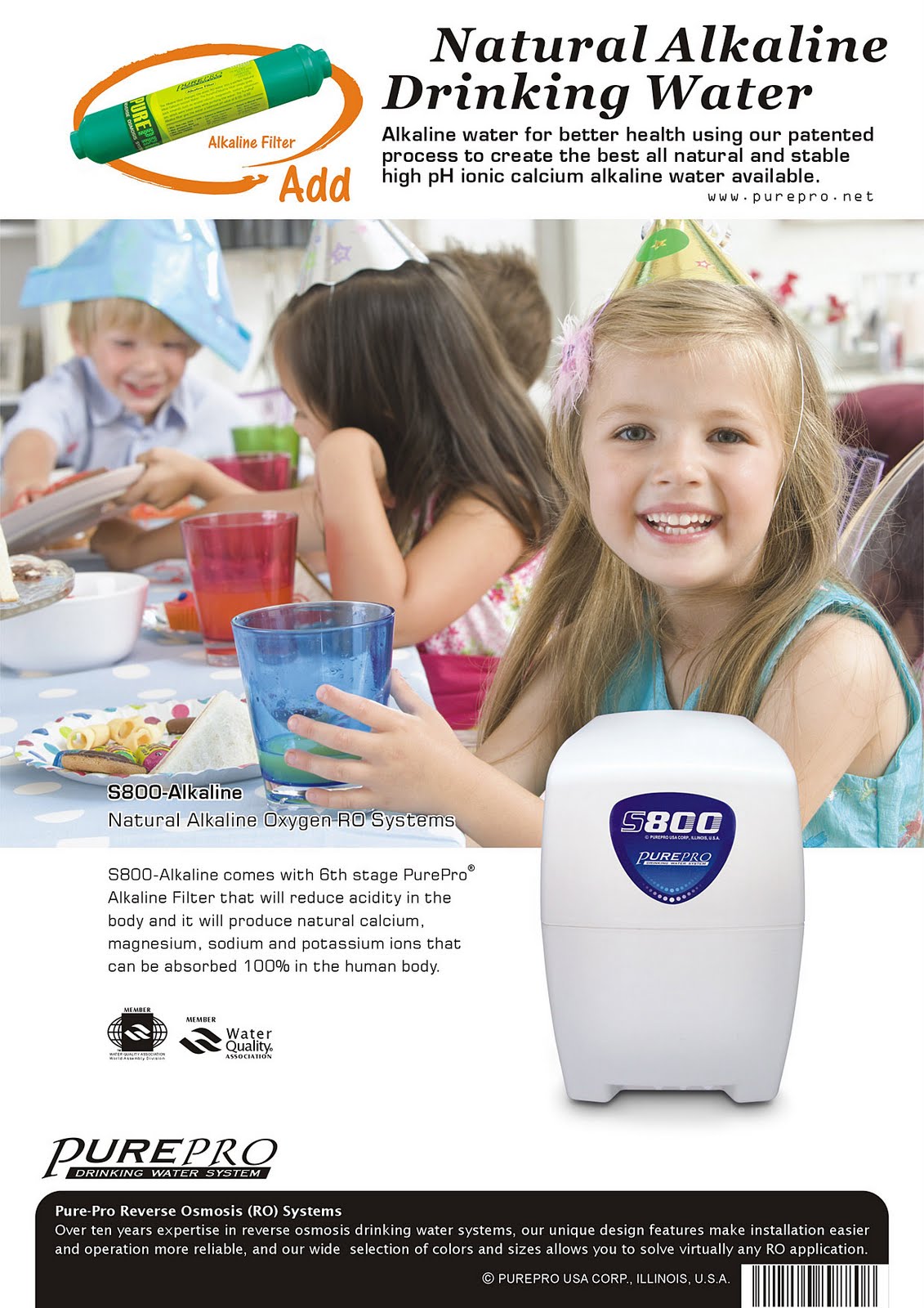 PurePro® S800Alkaline Reverse Osmosis Water Filtration System