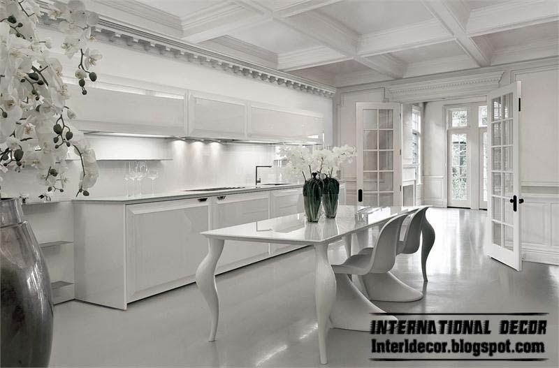 contemporary white kitchen designs and ideas, art deco kitchen with 
