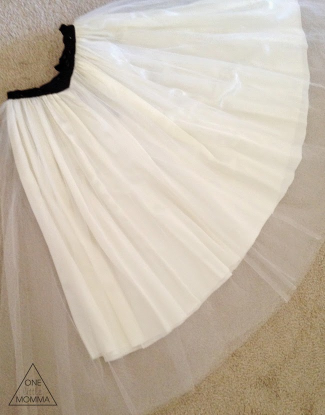 How to make your own tulle skirt out of a vintage formal dress- great refashion tutorial!