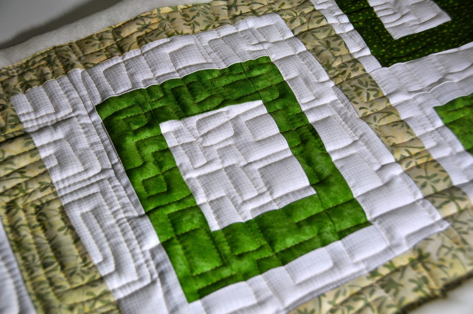 LuAnn Kessi Green Quilt.....Basted & Ready to Quilt