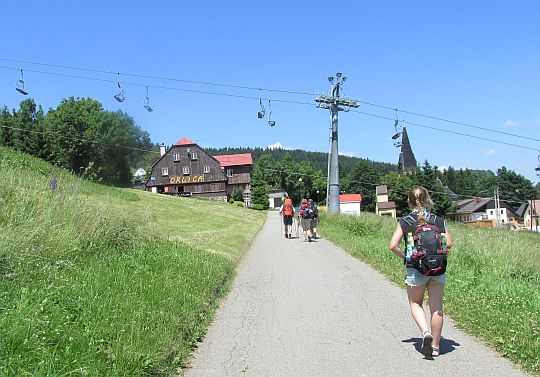W drodze do Schroniska PTTK „Orlica”. W drodze do Schroniska PTTK „Orlica”.