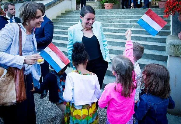 Prince Felix, Prince Louis, Princess Alexandra, and Prince Sebastien. Hereditary Grand Duke Guillaume and Hereditary Grand Duchess Stéphanie