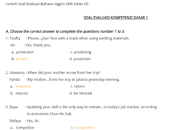 Contoh Soal Application Letter Pilihan Ganda Beserta Jawabannya