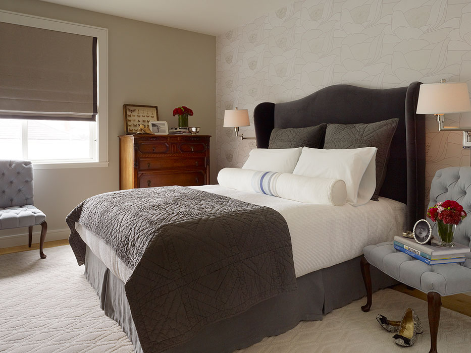 daly designs: Gray and Blue Bedroom