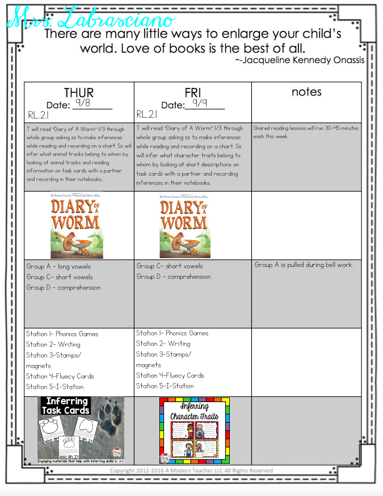 Learning Lessons With Amy Labrasciano: Inferring - ELA Lesson Plans #4