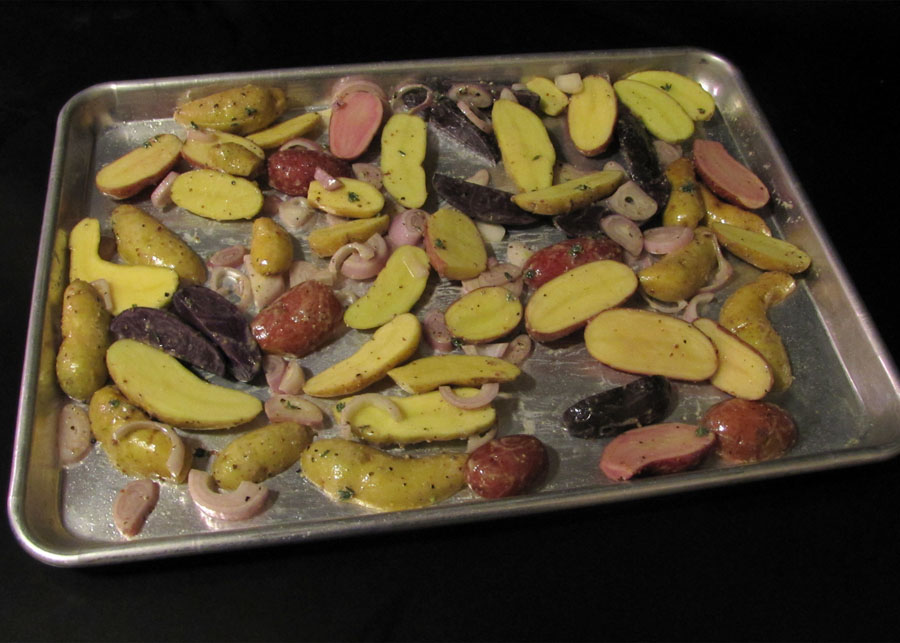 Smells Like Food in Here Roasted Baby Potatoes with Caramelized Shallots